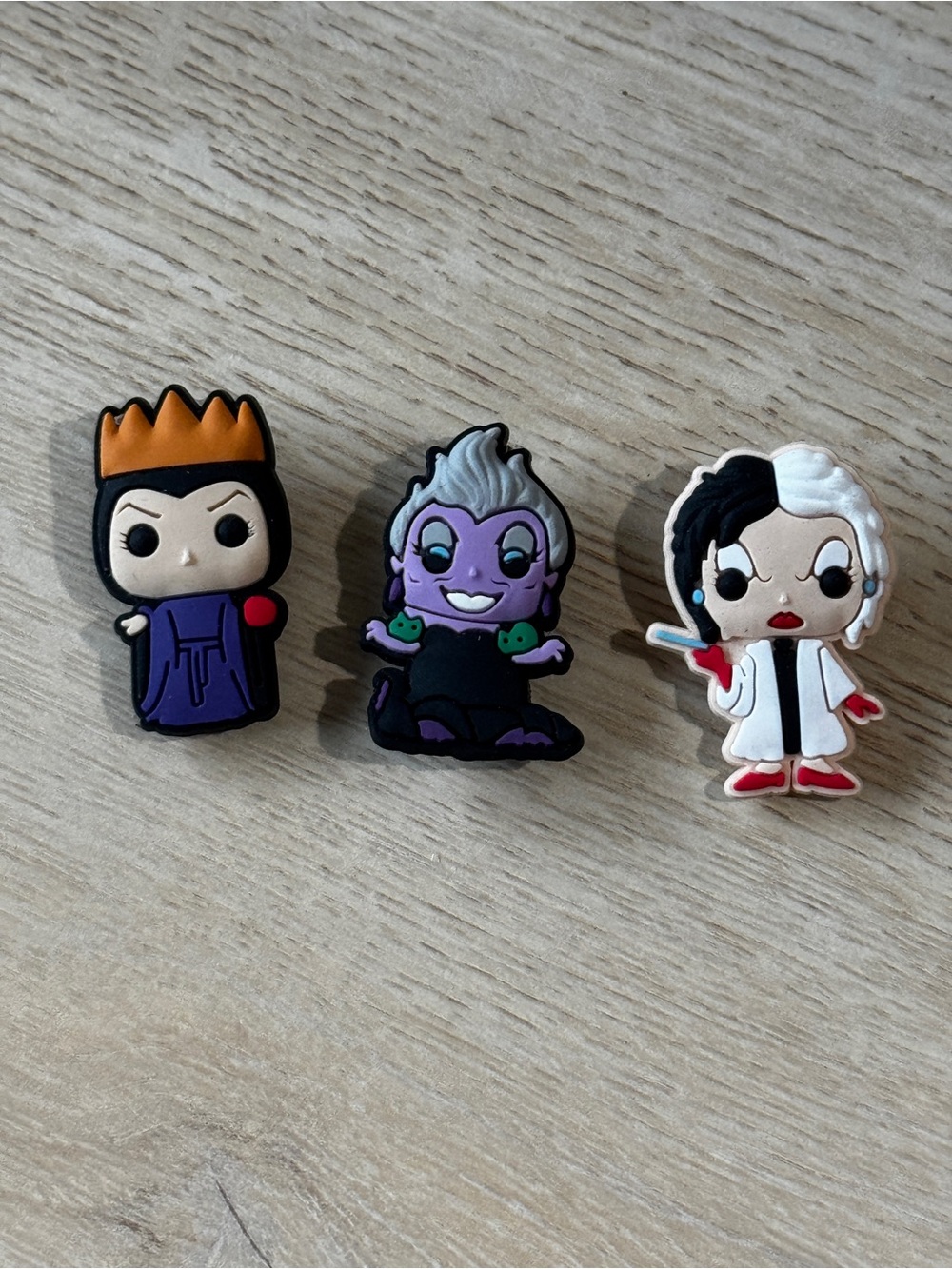 Disney Villain Croc Charms - Evil Queen, Ursula, Cruella